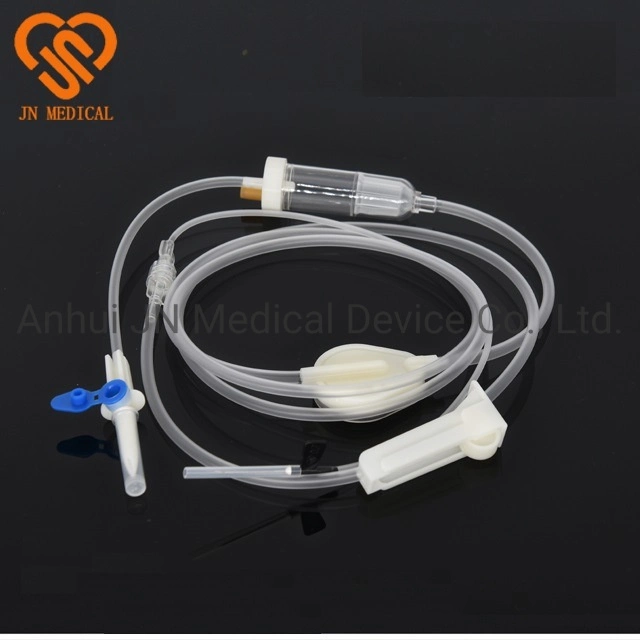 CE ISO Sterilization de óxido de etileno fornecimento médico Disposable Infusion Set / Conjunto IV com agulha de seringa