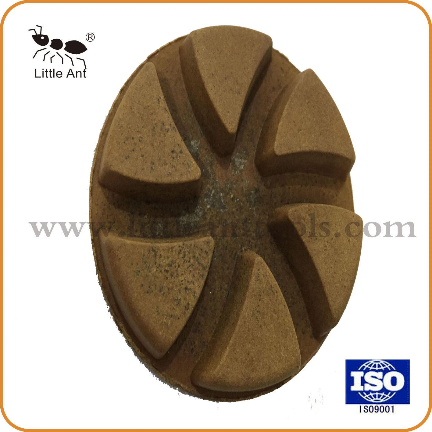 3 Inch 6 Teeth Metal with Resin Concrete Floor Polishing Pad.