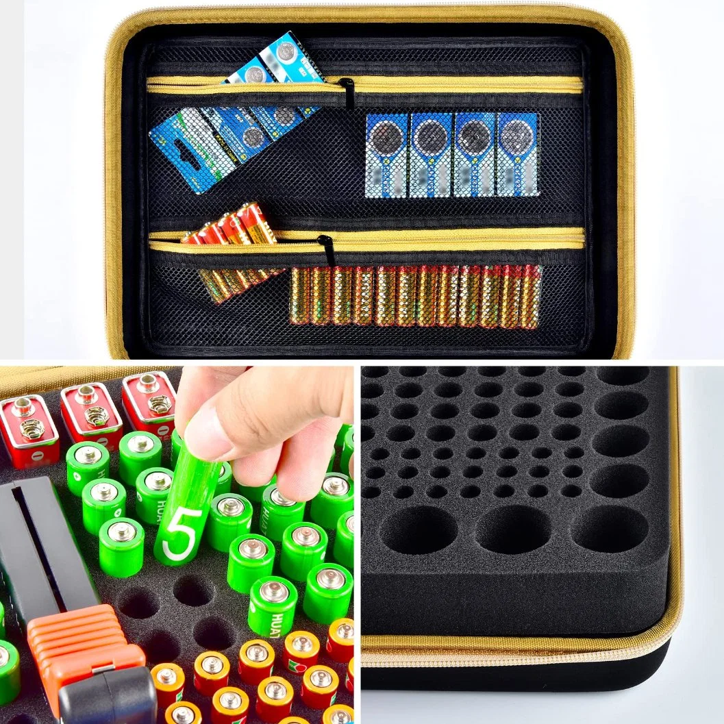 Battery Organizer Storage Case, Batteries Holder Container Carrying Hard Bag Box