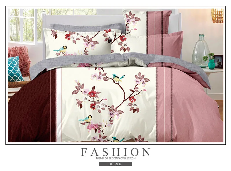 Classic Printed Flower Designs European Hot Selling 90GSM Microfiber Polyester Home Textile Bedding