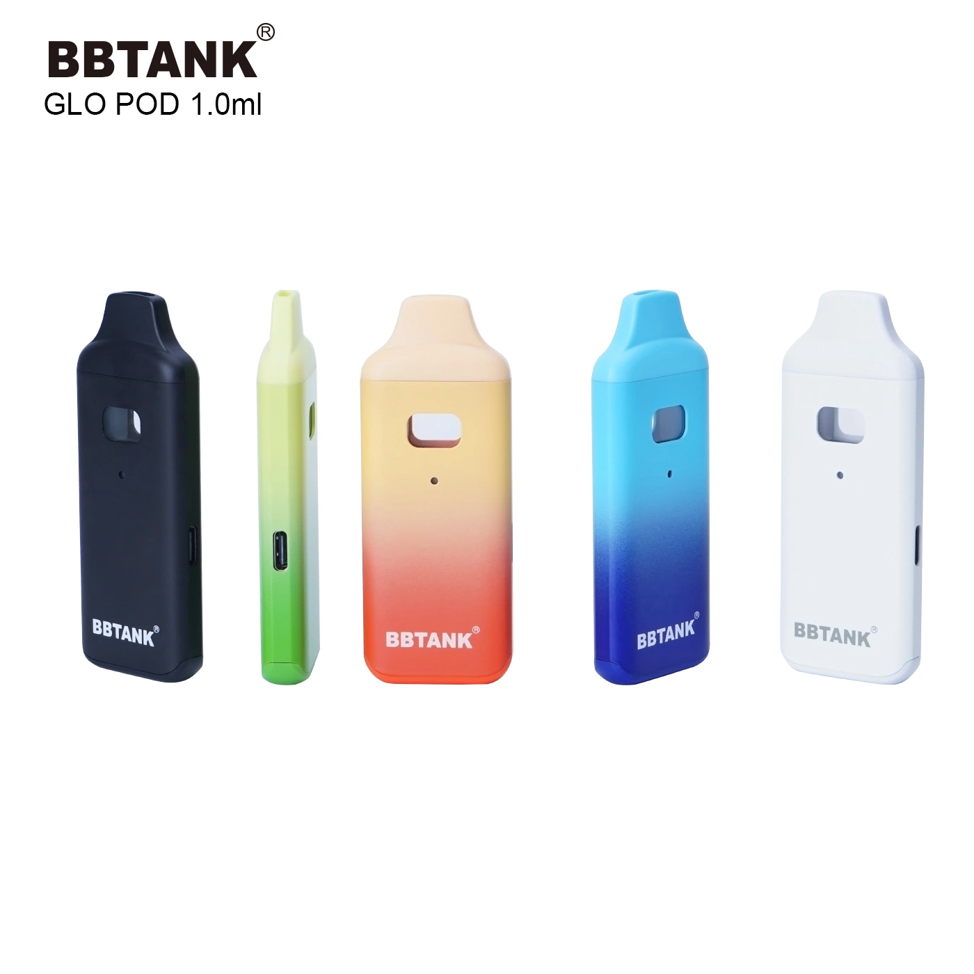 New China Cheap 1/2ml Empty Disposable Vape Pod Bbtank Glo Pod DAB Pens