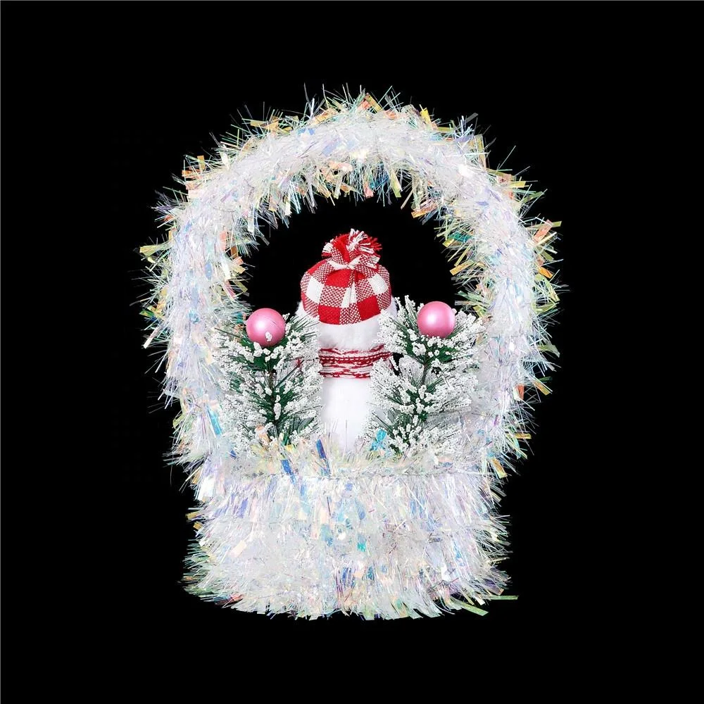 Christmas Decoration Supplier Rainbow PVC Snowman Adornment Craft Ornament Creative Home Decoration