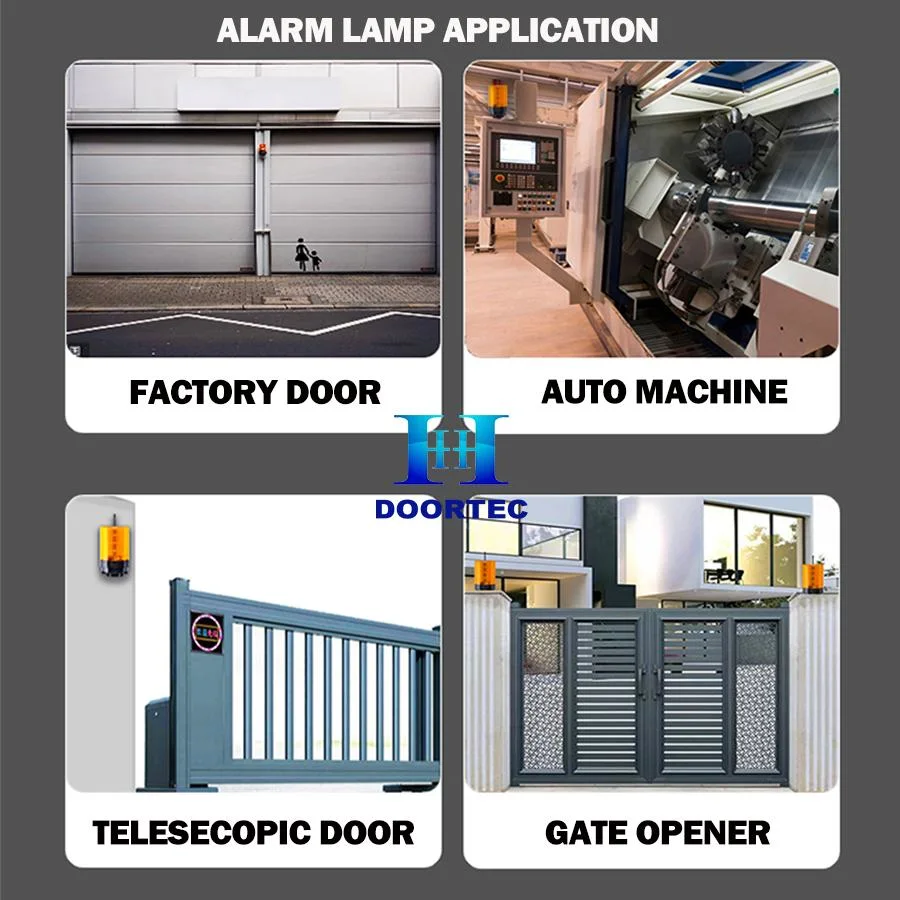 Luz de alarma de seguridad de puerta de garaje automática 12-256V