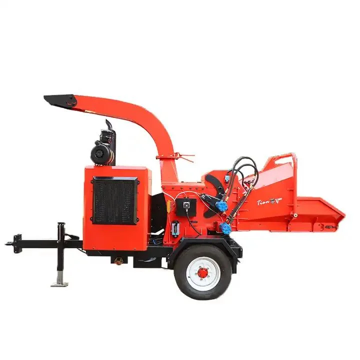 Garden Use Wood Milling Cutting Log Branches Small Petrol Wood Chipper Machine