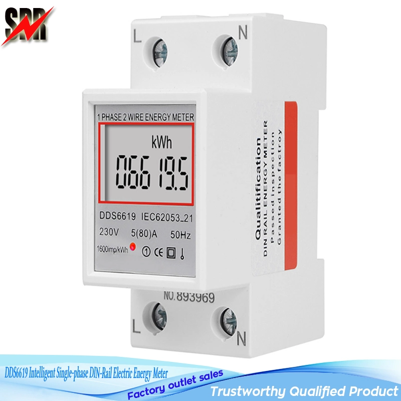 Dds6619 Intelligent Single-Phase DIN-Rail Electric Energy Meter