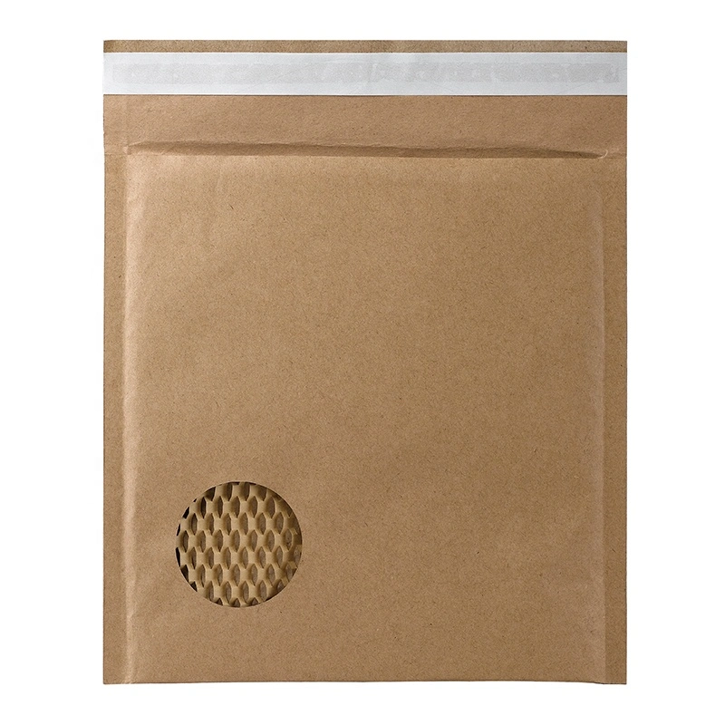 Panal de miel ecológica de aire de cartón ondulado de envío de mailing de polipropileno envases de papel Biodegradable personalizado sobre acolchado cojín burbuja Kraft bolsa