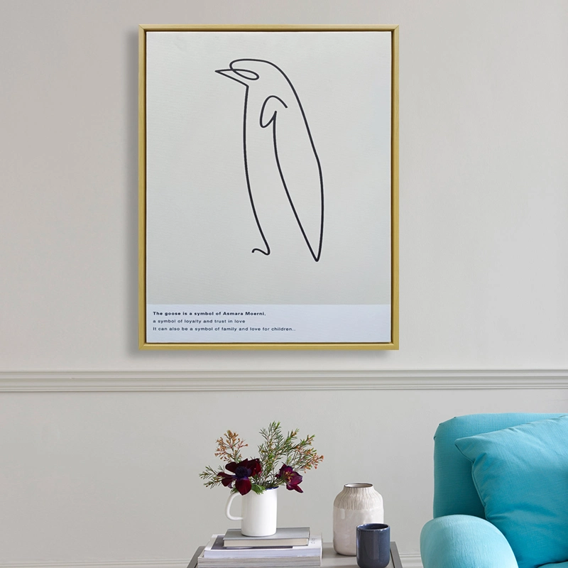 Photos de chambre modernes ligne simple abstrait Penguin œuvres d'art imprime mur Peinture artistique