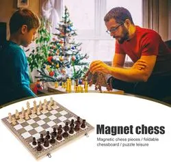 Taille personnalisable Échecs en bois magnifiquement sculpté Échecs jouets pour enfants