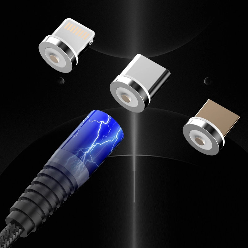 Carga rápida magnética USB 3-en-1 cable USB