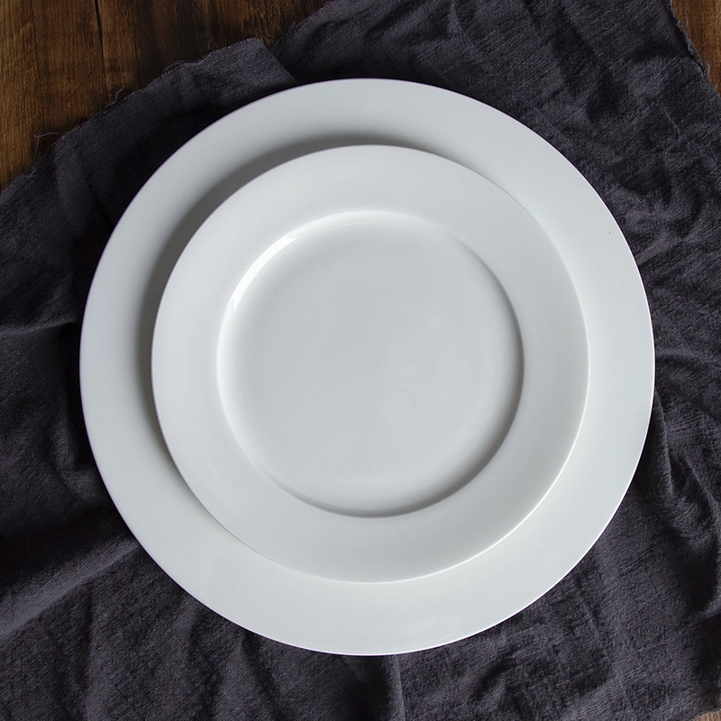 Hot Selling Irregular Bone China Dinner Plate and Salad Plate