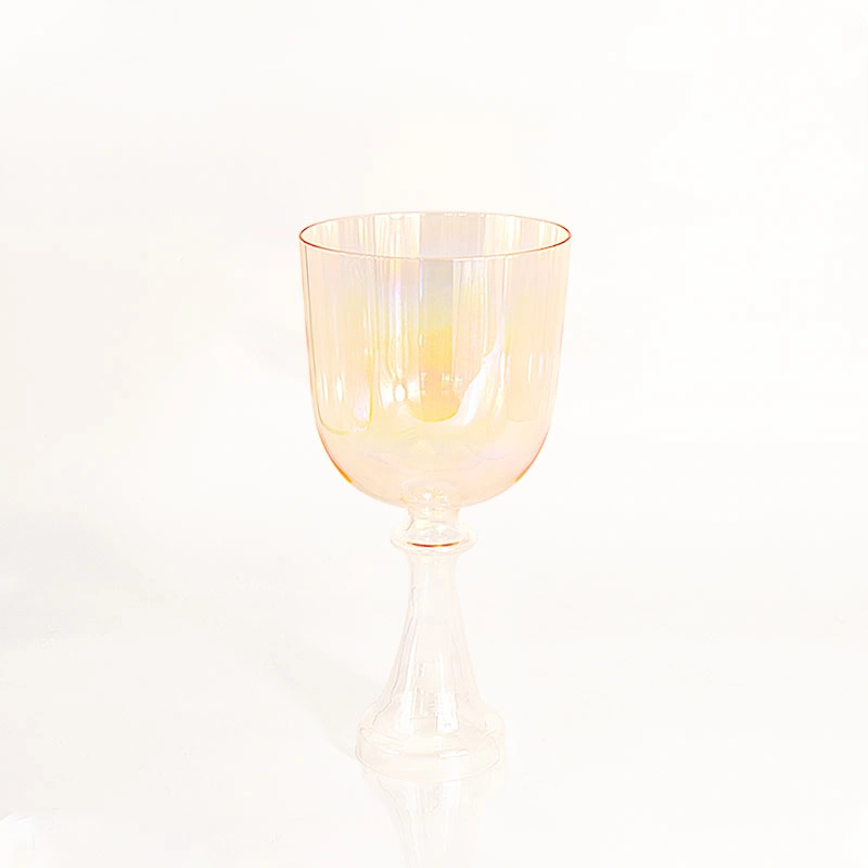 New Cosmic Aurora Clear Crystal Handheld Chalice for Sound Handheld Chalice