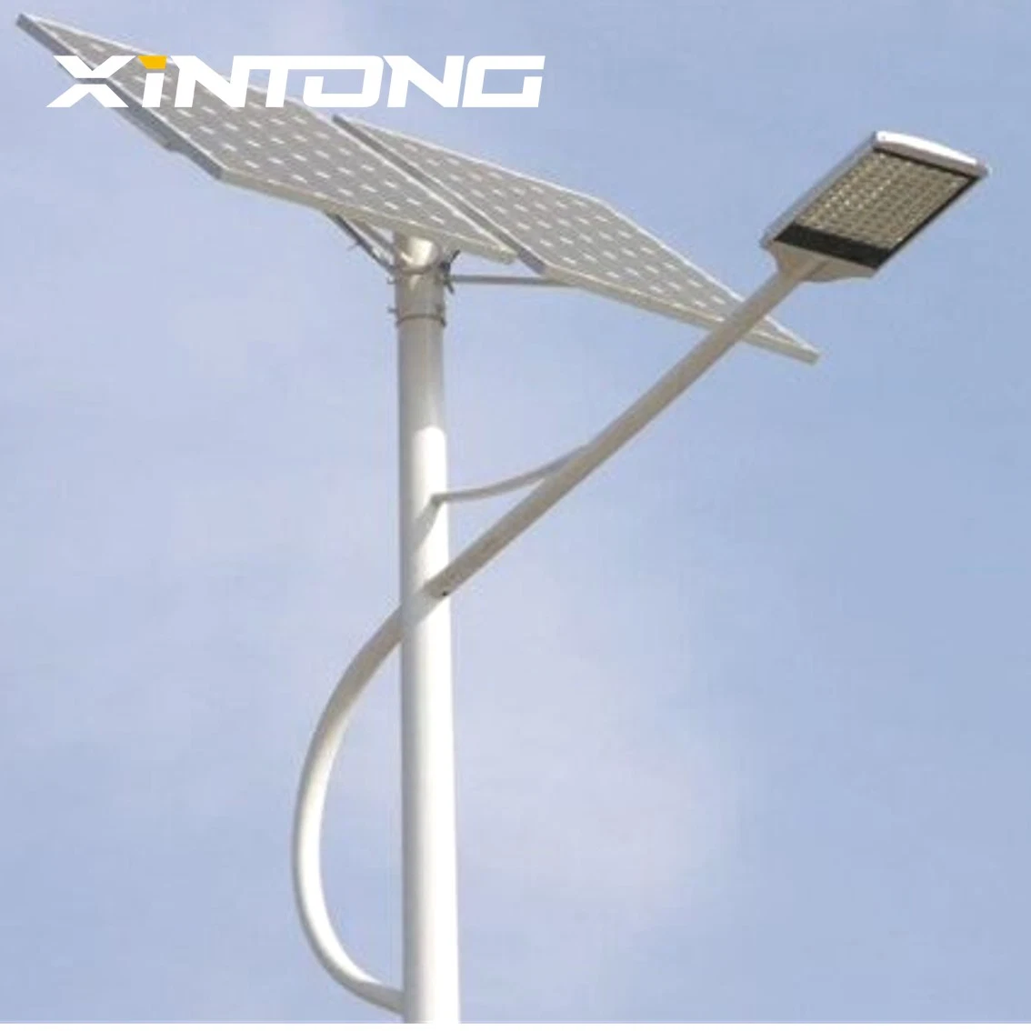 150W Outdoor Solar LED Street Light Energy Saver Warm White Black Color