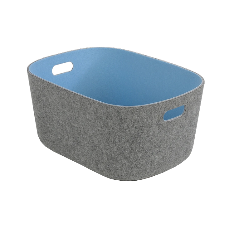 Eco Friendly Portable Heavy Duty Pet Felt Basket Bedside Cute Storage Bin Drawer Organizer