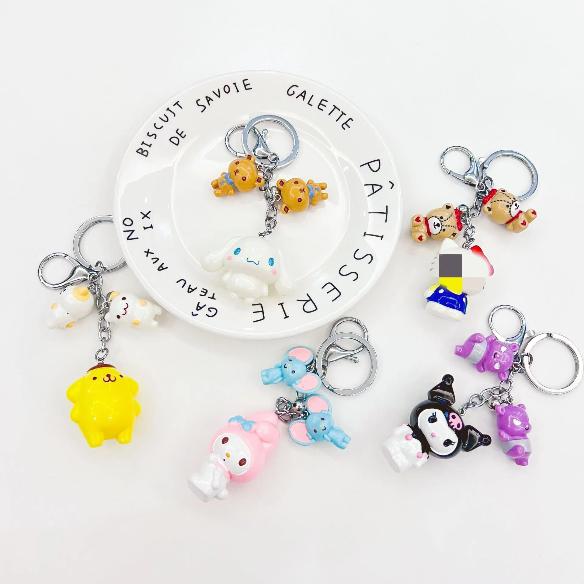 Ruunjoy New Arrivals Cute Sanrio Keychains PVC Pendants High quality/High cost performance Kawaii Cartoon PVC Wholesale/Supplier Sanrio Key Chains