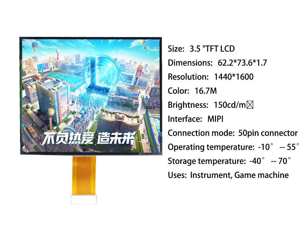 Módulo TFT-LCD 1440RGB * 1600 de 3,5 polegadas 16,7 m.