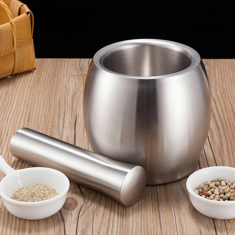 Multifunction Pestle Kitchen Tools Custom Stainless Steel Spice Herb Tool Kitchenware Grinder Mortar and Pestle Set