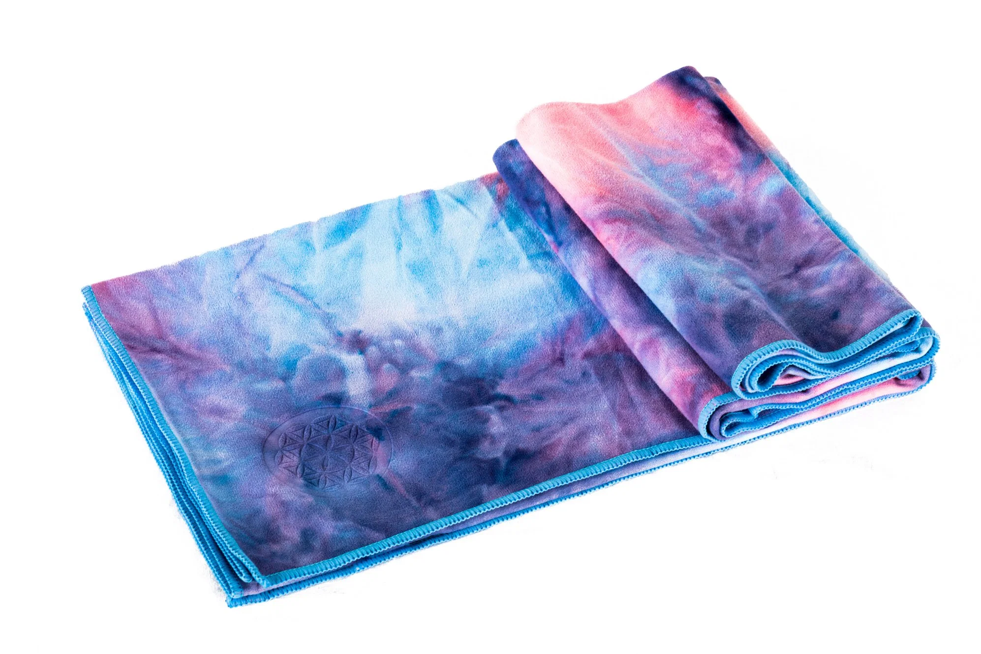 Hot Sale Soft Fitness Men Women Tie Dye Non Slip Microfiber Suede Yoga Mat Towel Set