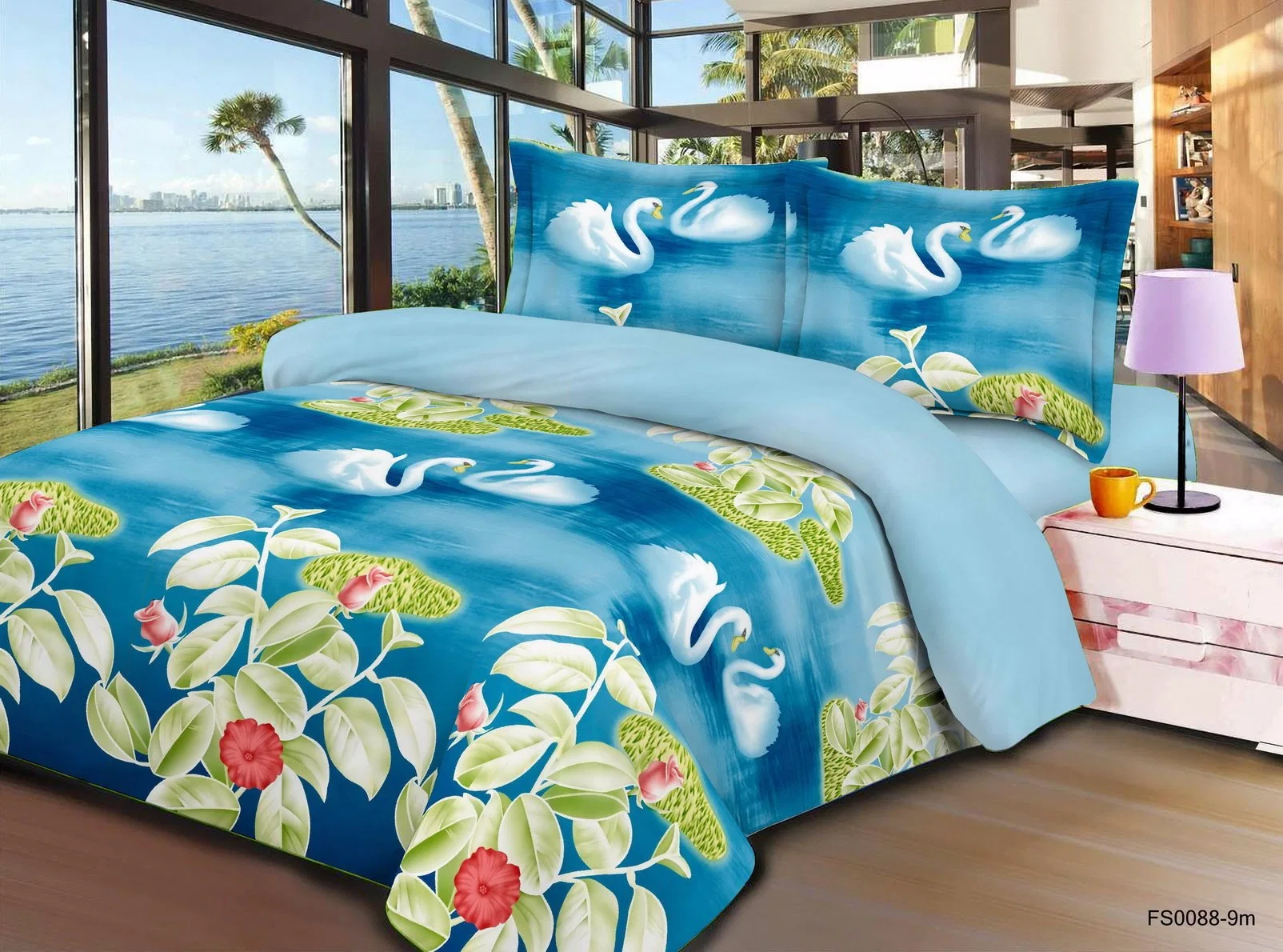 2020 Popular Bedding Microfiber Brushed Polyester Print Fabric Home Textile Fabric Bedding Indonesian Bedding Fabric