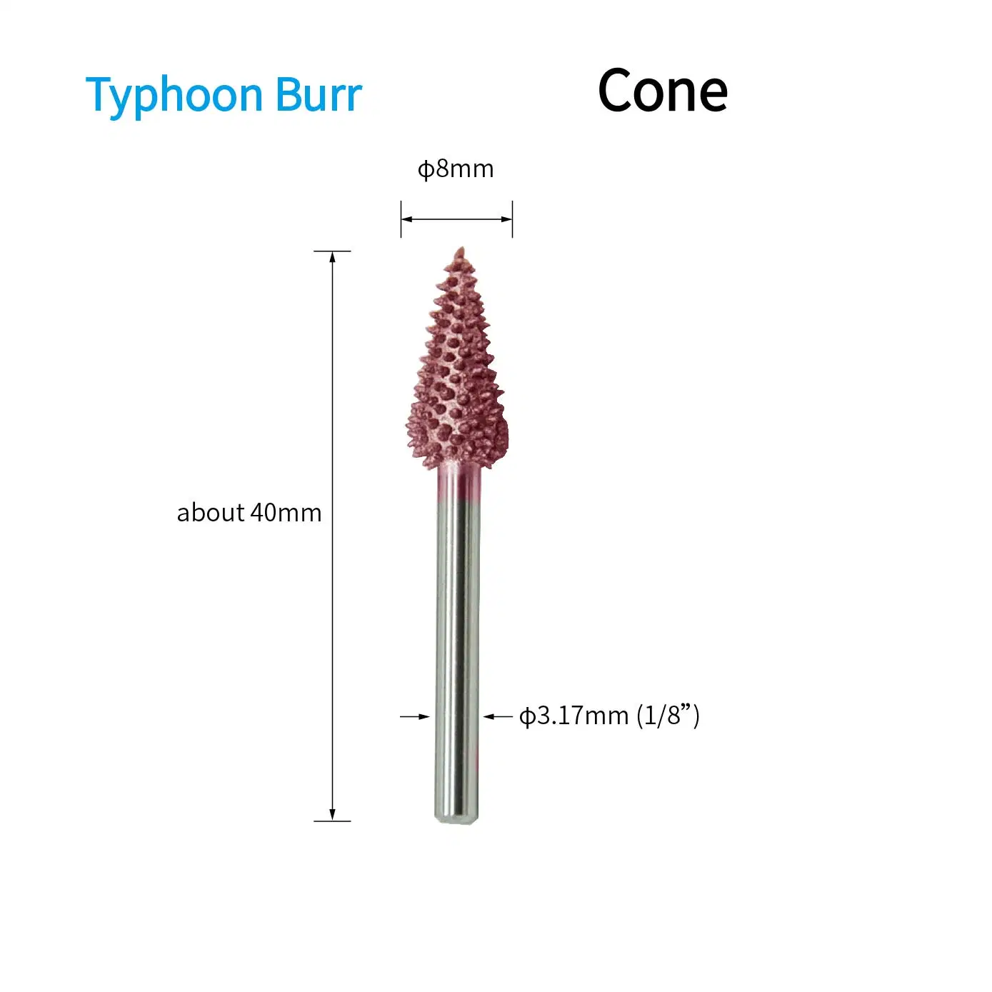 Borracha para esculpir madeira lixar carboneto de tungsténio gravilha Typhoon Burr