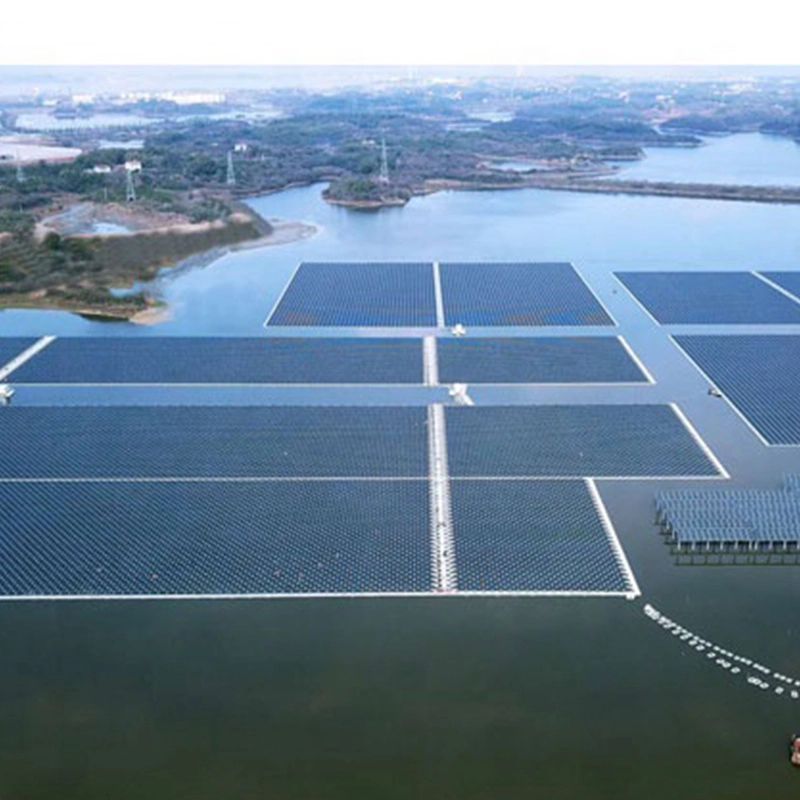 Schwimmende Montage Wasser-Racks PV Solar Power Panel Plant Kit Struktur See Reservior Halterung Solar Schwimmsystem