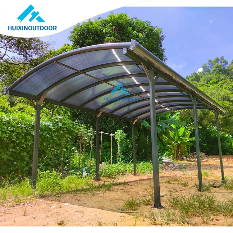 Contrachapable Auto 4X10m resistente al agua Solar policarbonato vidrio techo Carport