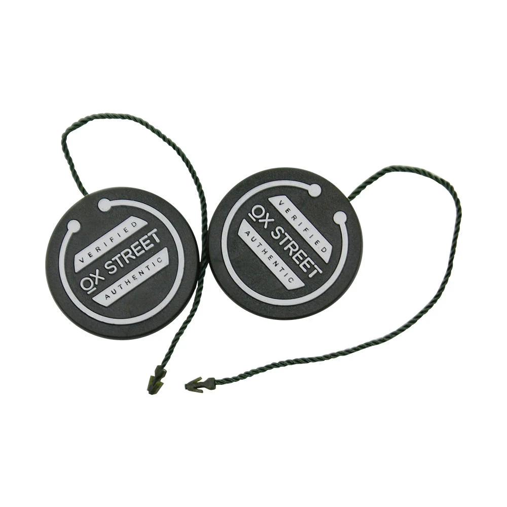 Wholesale Fashion Hang Tag plastique String Design vêtement Seal Étiquette cadeau à chaîne logo de la marque