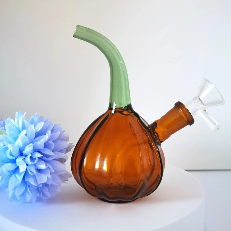 Hookah Halloween Pumpkin Shape Glass Water Pipe Tobacco Smoke Beaker DAB Rig 5.25 Inch with 14mm Tobacco Bowl