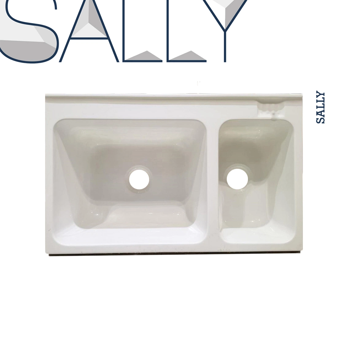 Sally 36X22X12" Double Bowl Drop-in Basin Washtub for Kitchen Vanity Laundry Sink