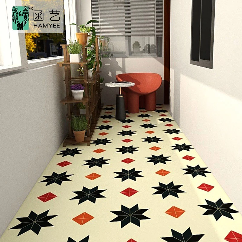 Self Adhesive Floor Protection Film Vinyl Sheet Flooring Roll 3D Floor Sticker