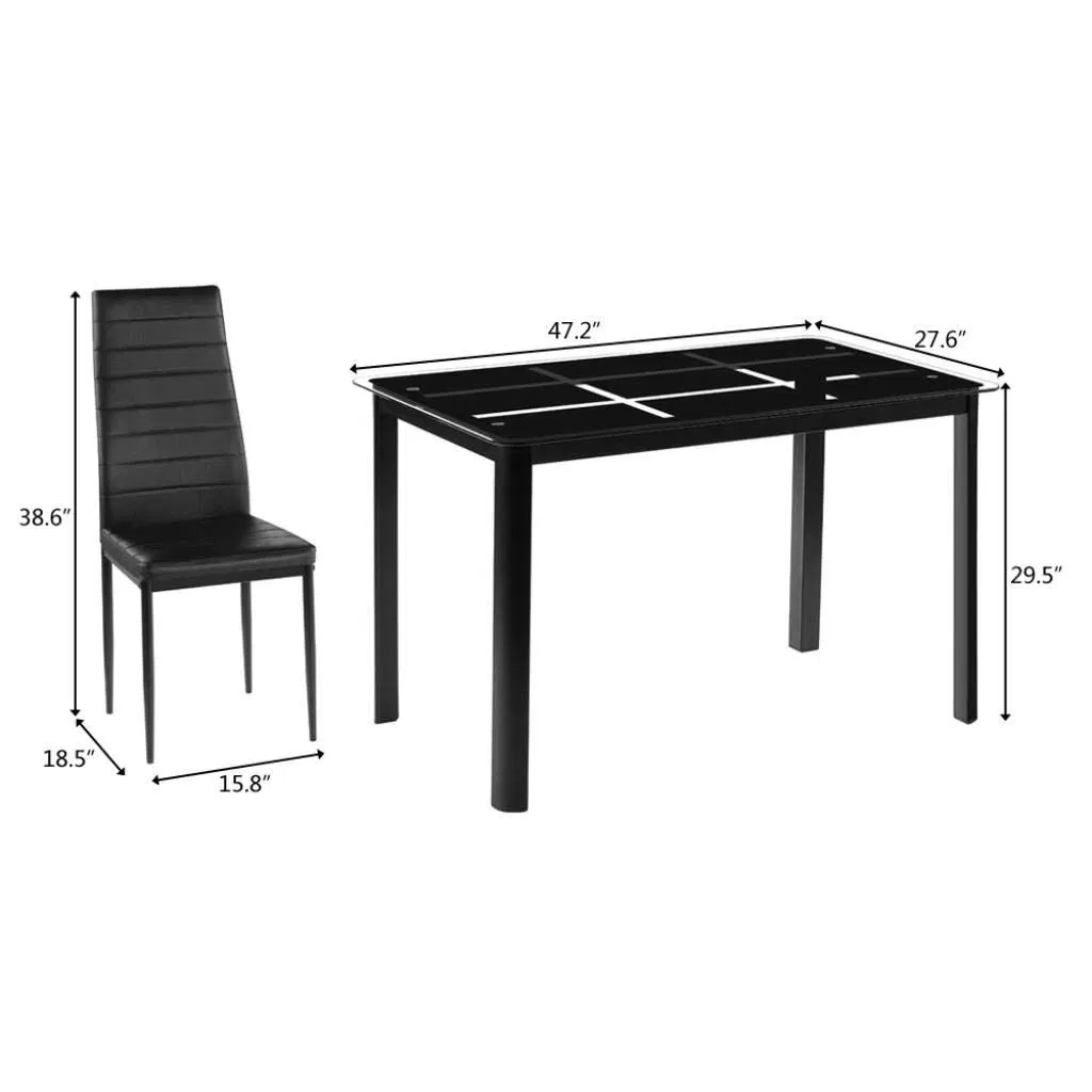 Cheap Dining Furniture Restaurant Modern 6 Chairs Room Glass Dining Table Set