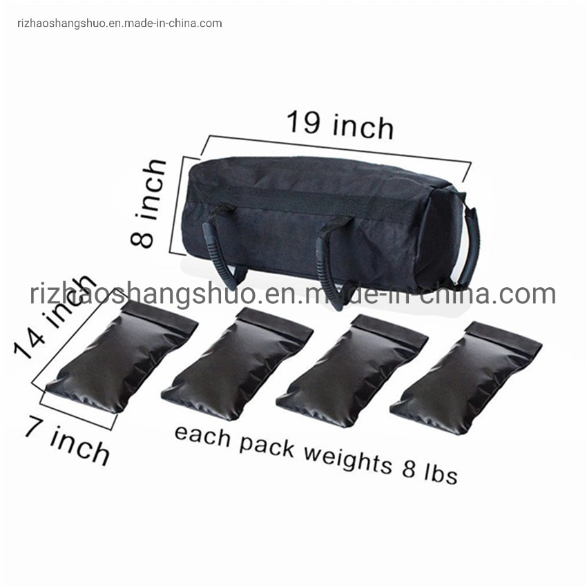 32 Lbs Unfilled Custom Logo Heavy Duty Durable Workout Adjustable System Power Bag Weights Training Sandbag with 4 Inner Small Bag