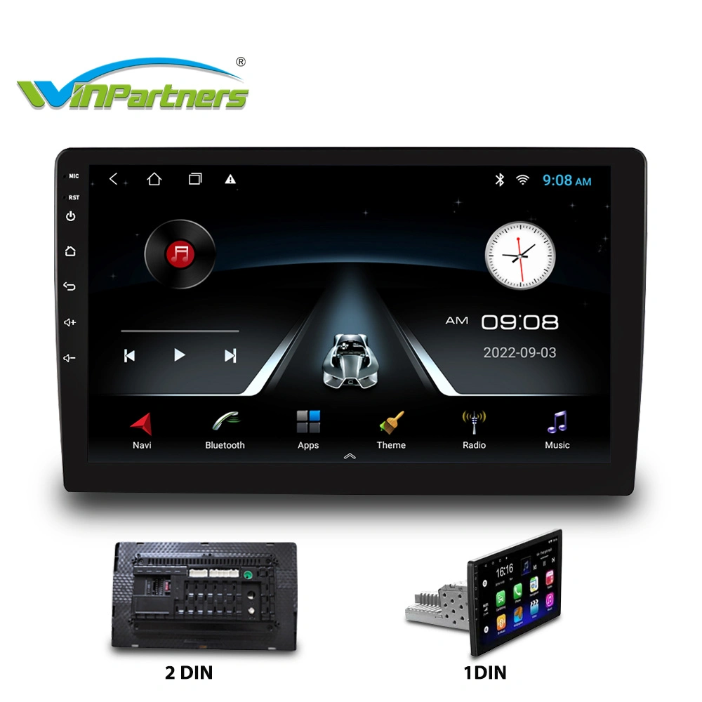 Rádio para automóvel universal de 9" Android Player 2 DIN GPS Android 10.1 2 GB e 32 g.