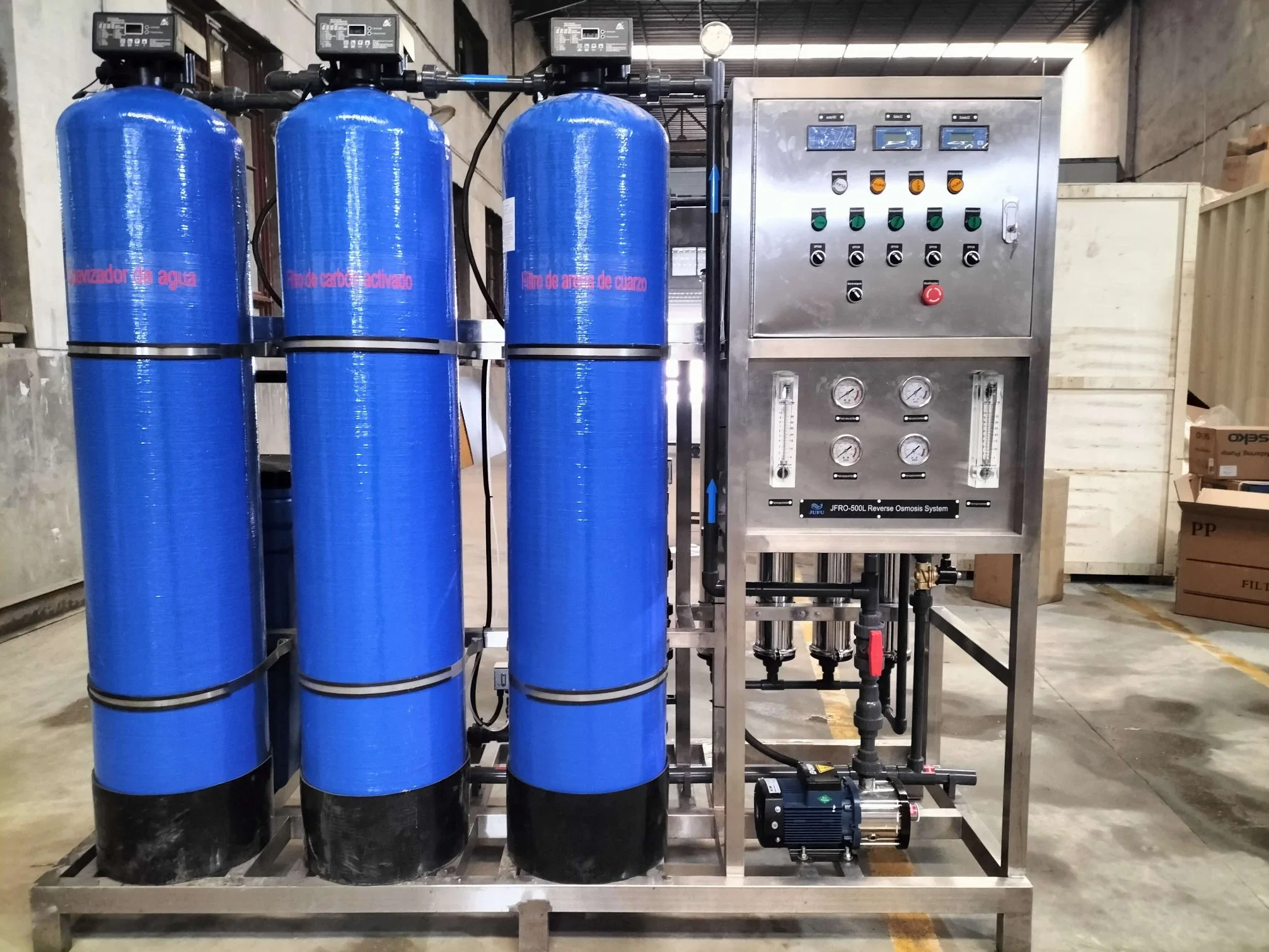 FRP Stainless Steel Purified Water Treatment Reverse Osmosis System Industry RO Equipment