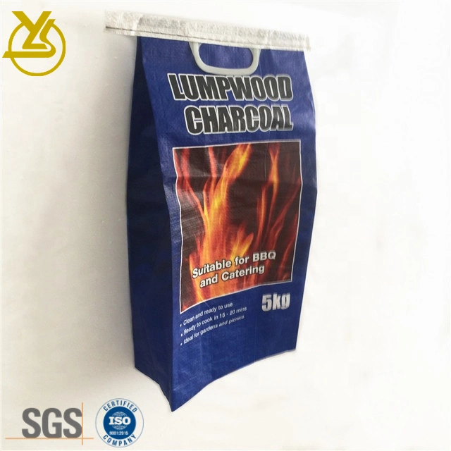 3Kg 5Kg 8Kg 10kg Eco Friendly BOPP Sac tissé laminé d'emballage avec poignée pour le charbon de bois, charbon, briquettes, les biocarburants, de la biomasse en granules, pastilles de bois