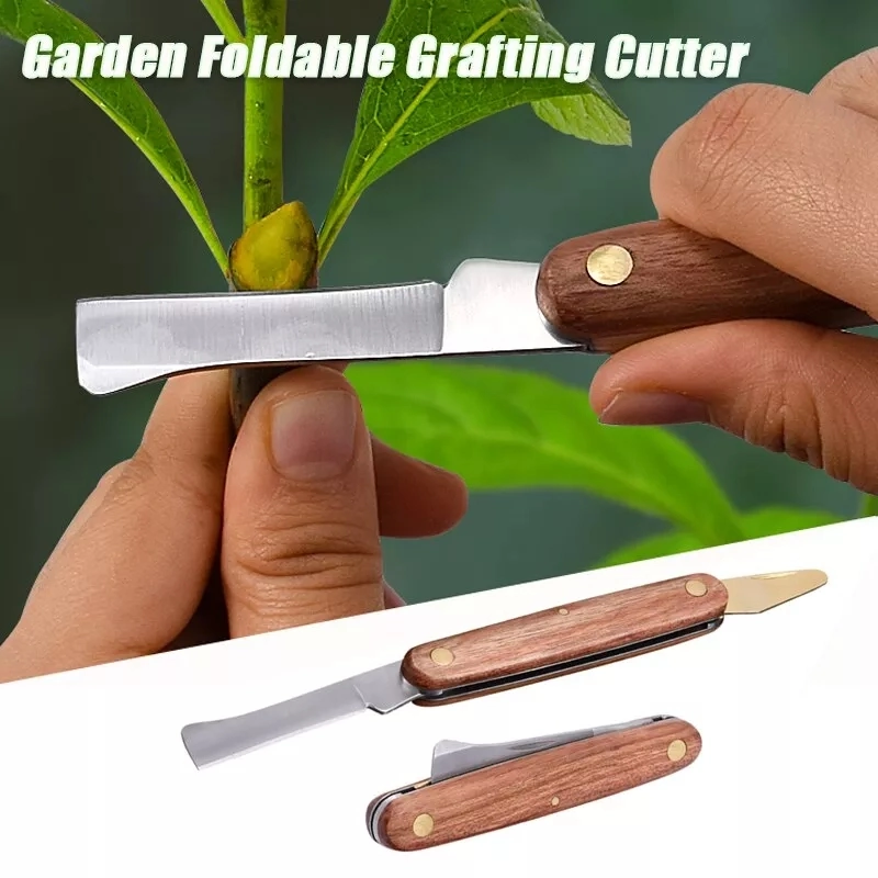 Garten Faltbar Grafting Cutter Baumschneider Grafting Pruning Sämling Baumschneider Grafting Pruning Mit Anti-Cut-Fingerschutz Garten Handwerkzeuge