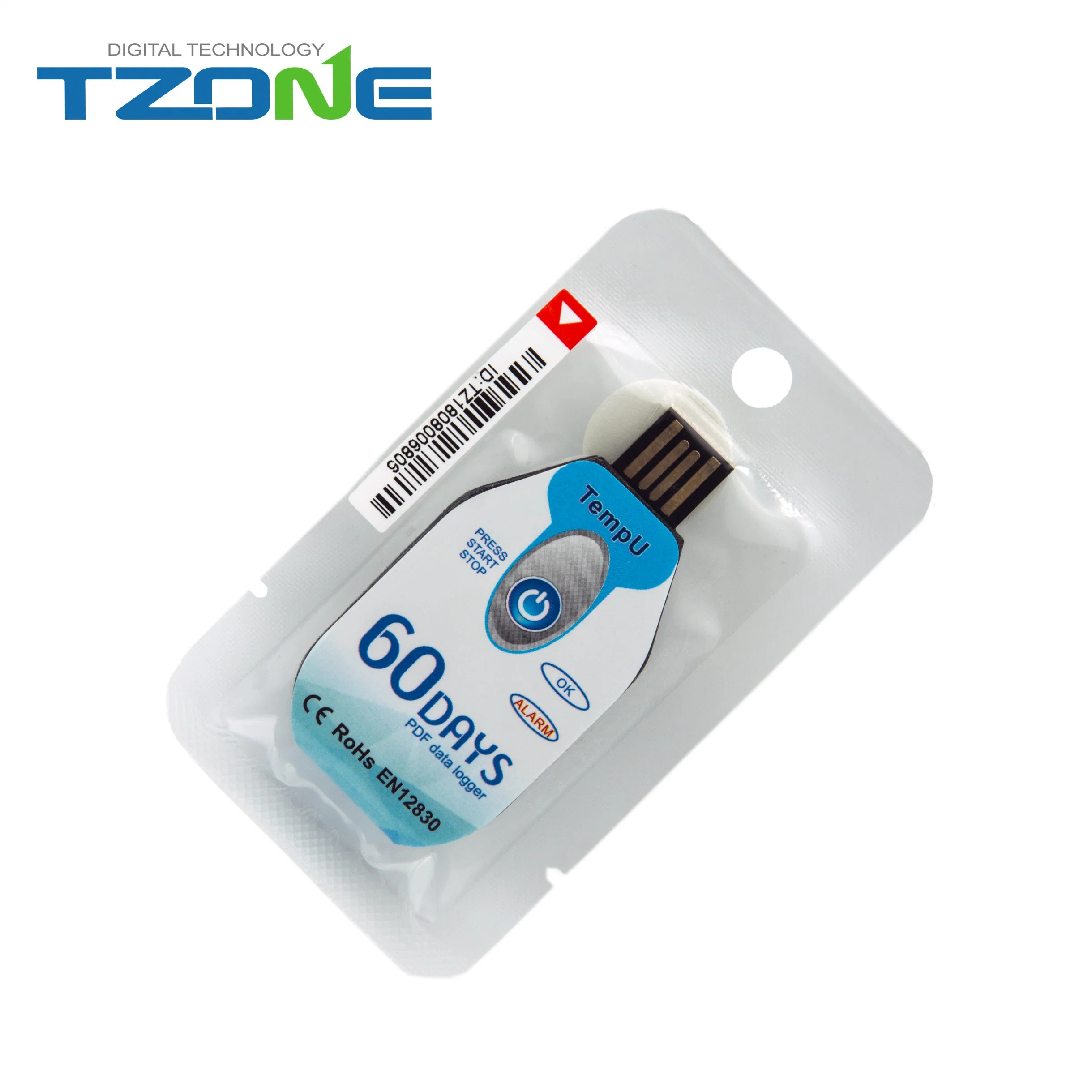 Tzone Tempu02 Single-Use Pdf Temperature Data Logger to Monitor Cold Chain Transport