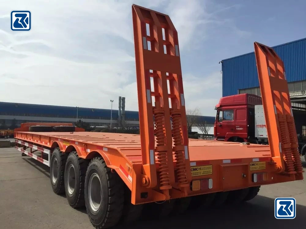 CCC ISO 3 Axles Truck Trailer /Tri Axle Low Bed, Low Loader Semi Trailer