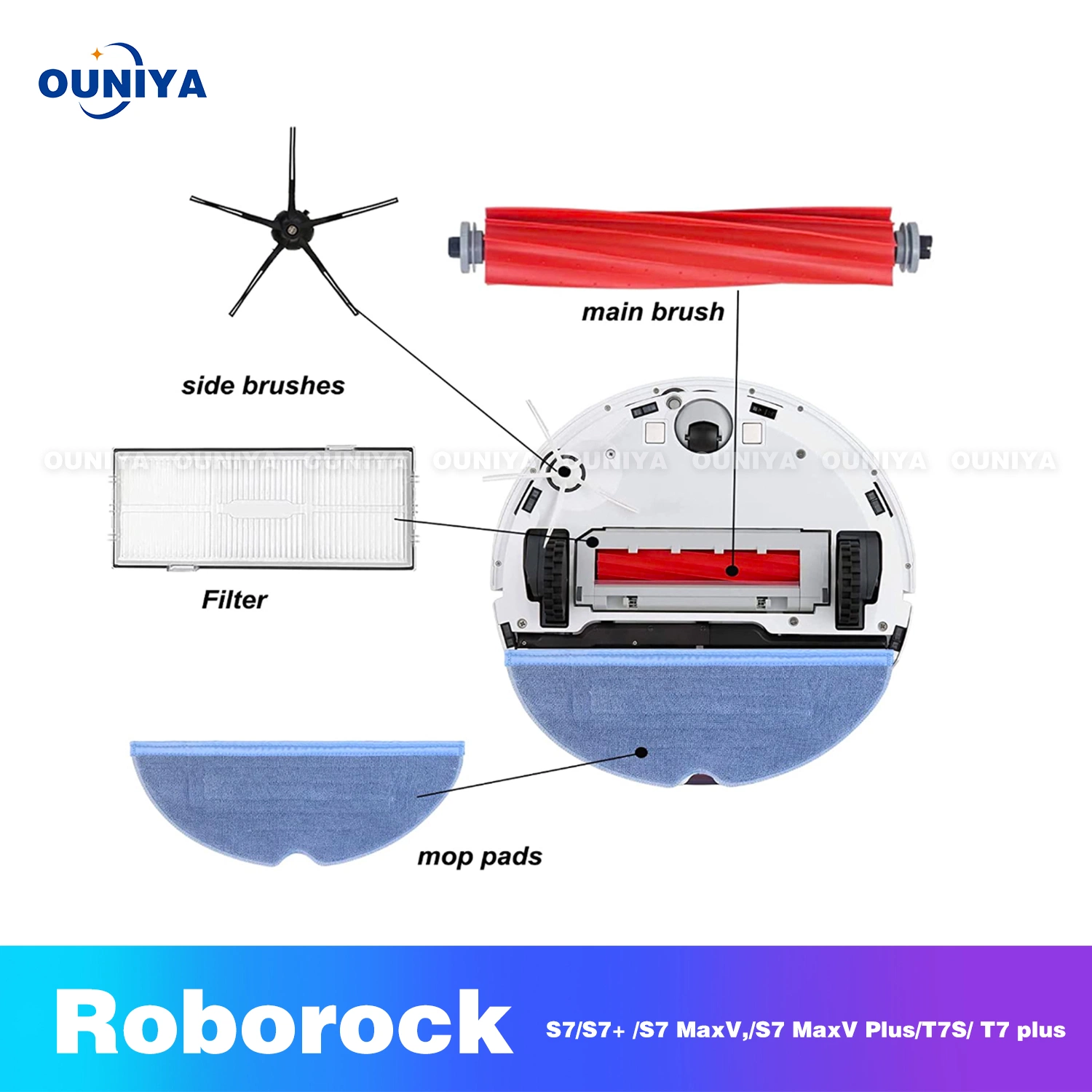 Roborock T7s Robotic Weeping Robot Cleaner Vacuum HEPA Filter Bags