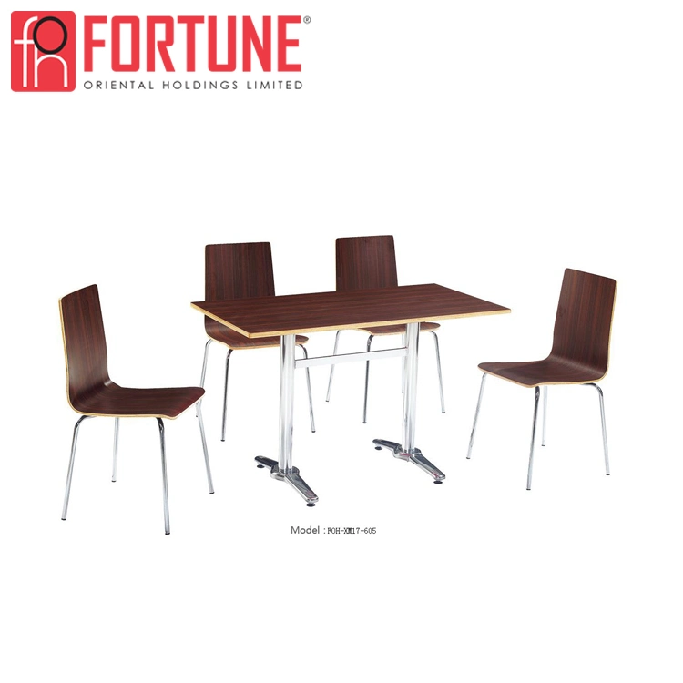 Chinese Wood Unique Stainless Steel Restaurant Dining Tables and Chairs