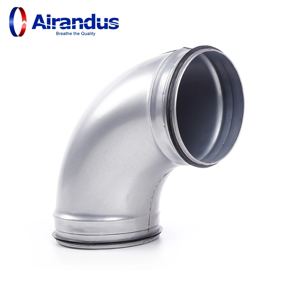 Factory HVAC Ventilation Air Duct Pressed Bend Duct Fitting Spiral Duct 90 Degree Bend