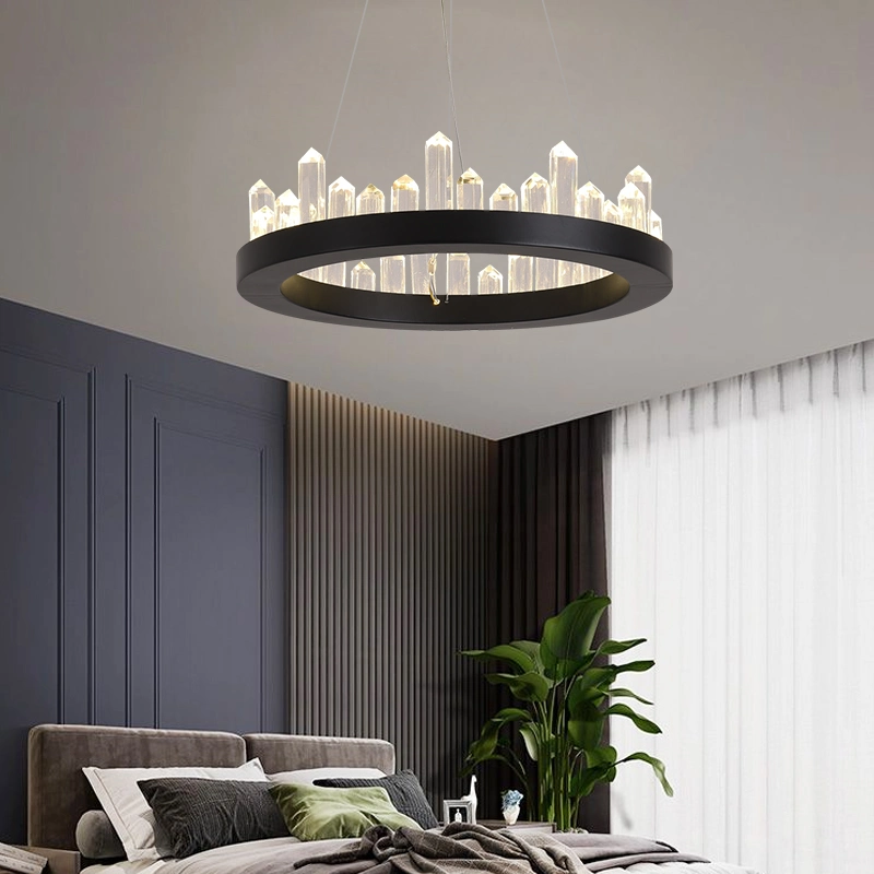 Nordic Bedroom Dining Light Bar Art Luxury Modern Style Pendant Lamps Factory Price Crystal Glass Ice LED Ceiling Hanging Decoration Decorative Chandeliers Lamp