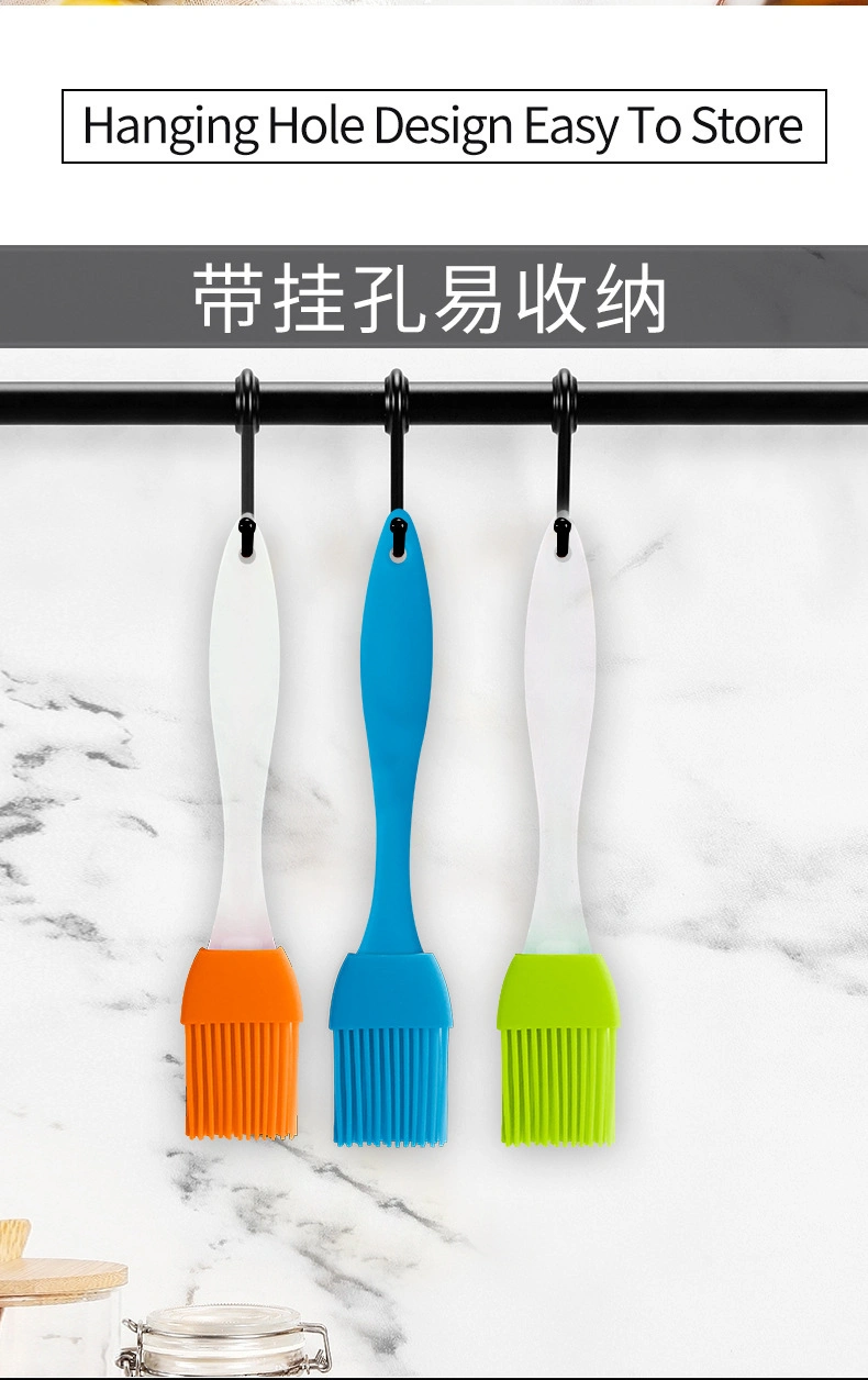 Plastic Silicone Barbecue Oil Baking Tool Silicone Barbecue Meat Preparation Seasoning Brush