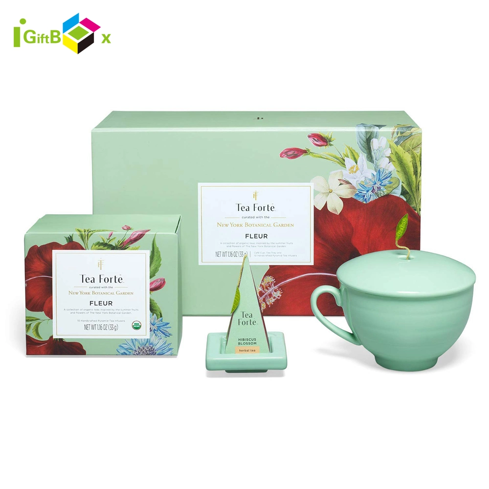 Caixa de embalagem de chá com cartão e logótipo personalizado