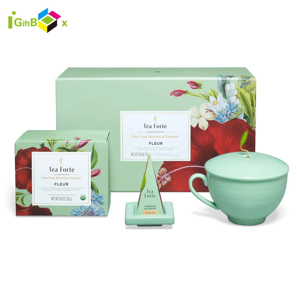 Custom Logo Printed Book Cardboard Gift Tea Packaging Box