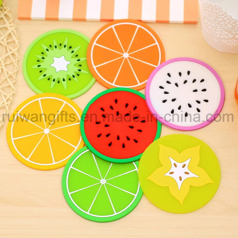 Wholesale/Supplier Fruit Shape Rubber Drink Coasters, Cup Coaster