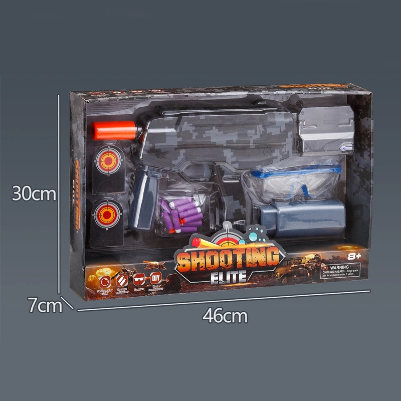 Children Indoor Outdoor 2-in-1 Shooting Modes Soft Bullet Blaster Gun Plastic Electric Water Shooting Gun Toys for Kids