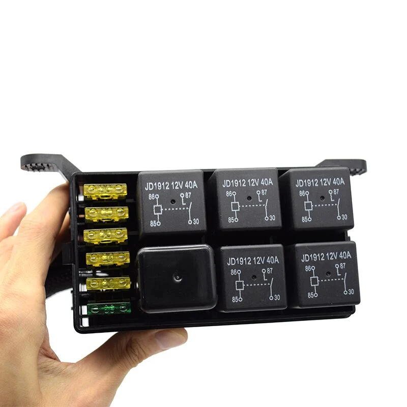 6 Gang Switch Panel Electronic Relay System Circuit Control Box Waterproof Fuse Relay Box Wiring Harness