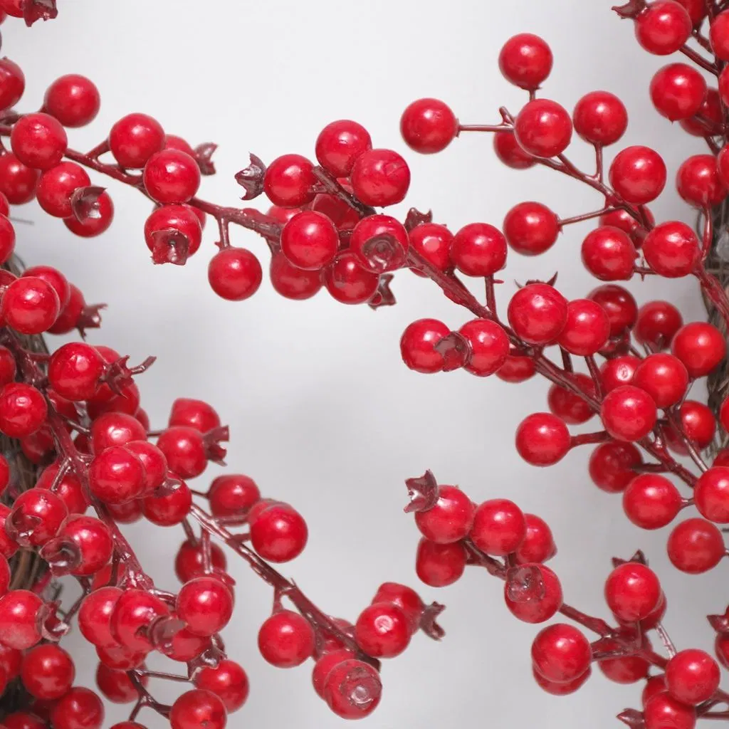 New 40cm Red Haws Berry Wreath for Christmas Decoration