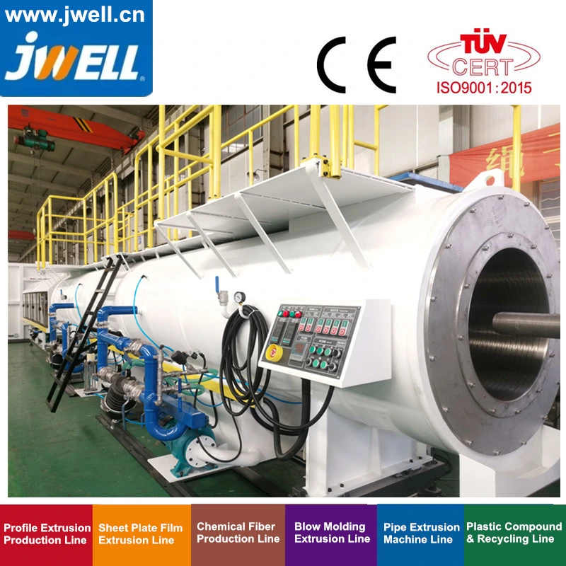 Jwell Machinery UPVC PE HDPE PP PPR línea de producción de tuberías plástico agua potable, drenaje, alcantarillado máquina de fabricación de tubos