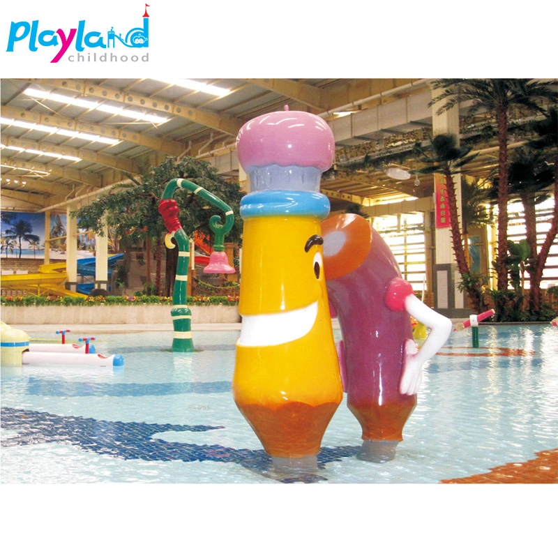Стекловолоконные водный парк с бассейном распыления воды конструкций игрушки